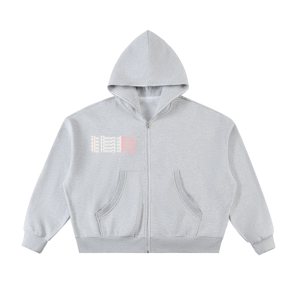 T-ToP Fleeced Full-Zip Boxy Hoodie