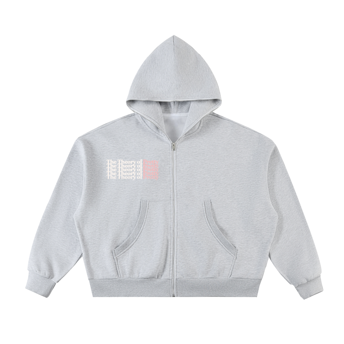 T-ToP Fleeced Full-Zip Boxy Hoodie