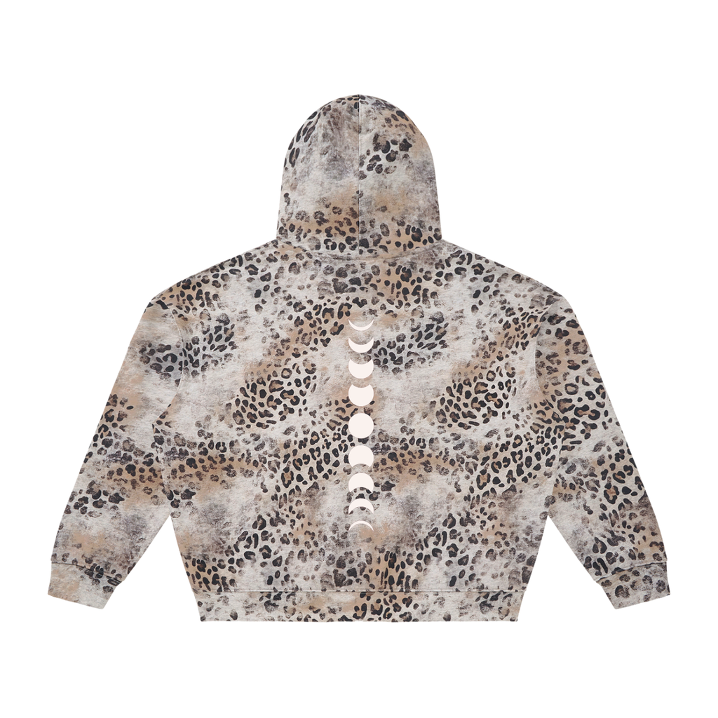 Spinal Phases Vintage Wash Leopard Full Zip Hoodie