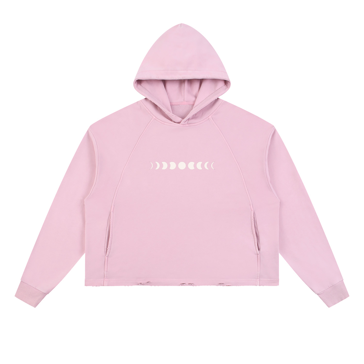 Phases Vintage Washed Frayed-Hem Hoodie