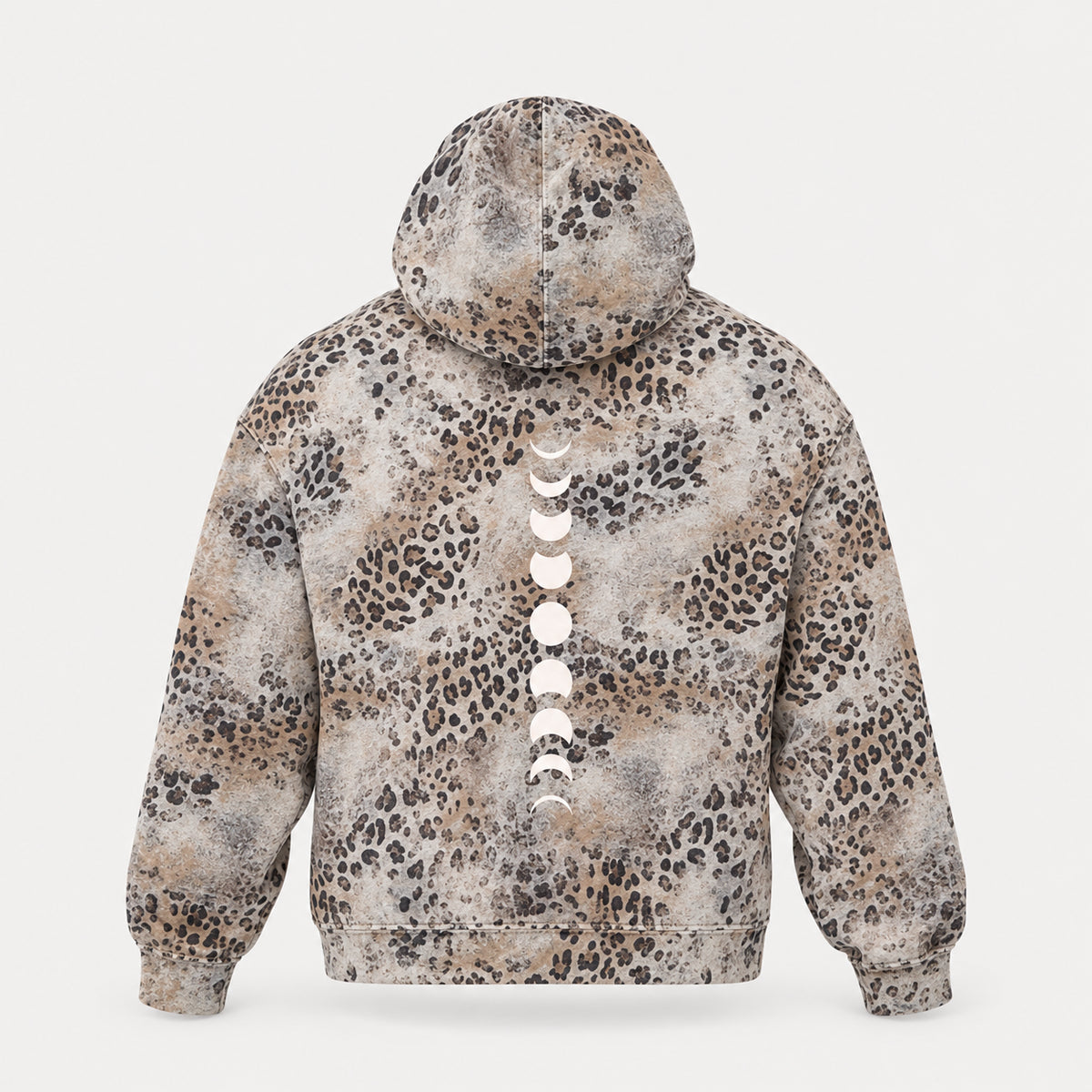 Spinal Phases Vintage Wash Leopard Full Zip Hoodie