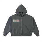 T-ToP Fleeced Full-Zip Boxy Hoodie