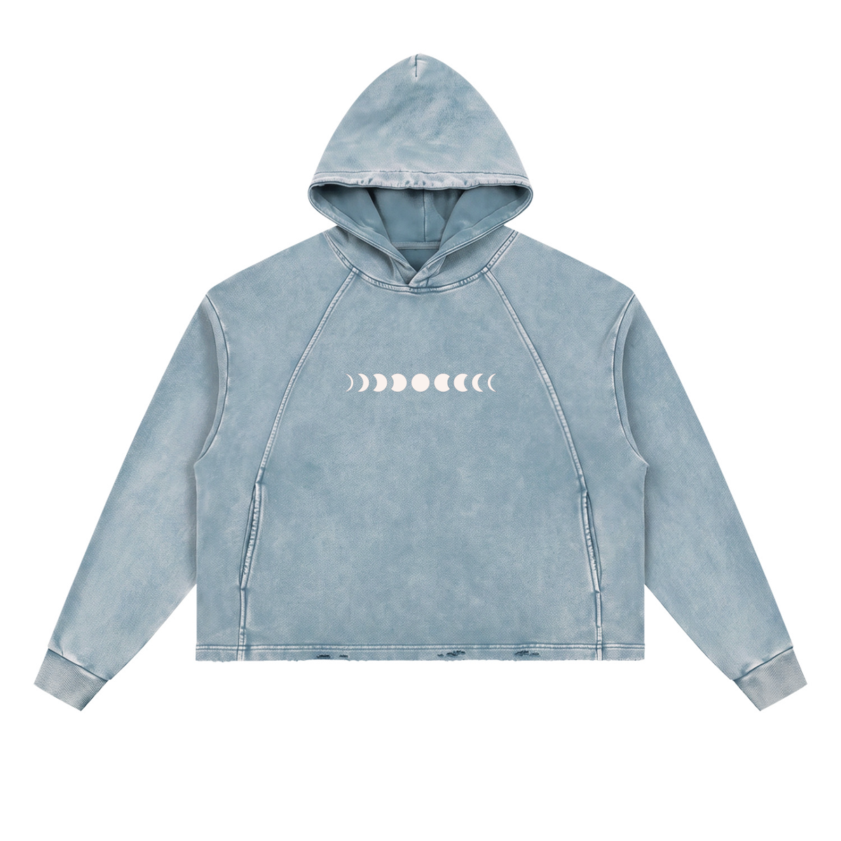 Phases Vintage Washed Frayed-Hem Hoodie