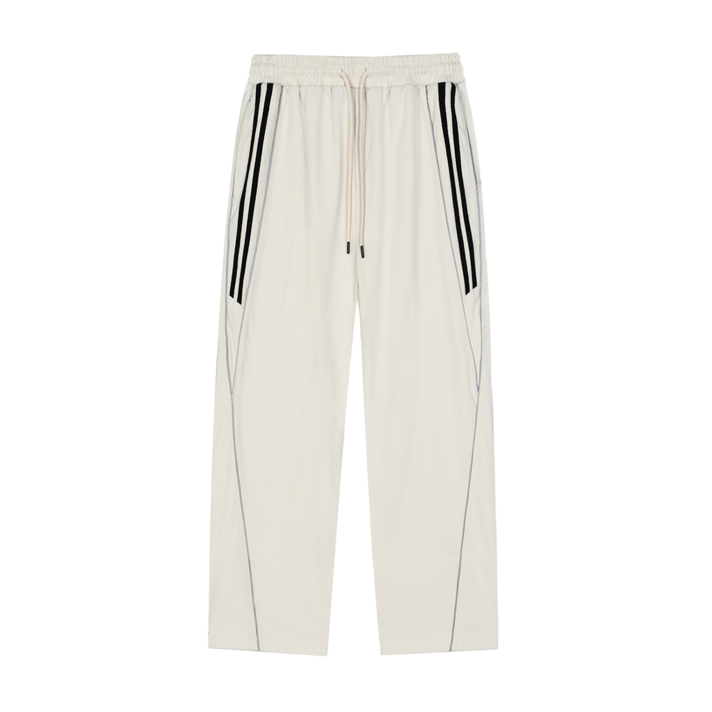 Reflection Striped Straight-Leg Sweatpants