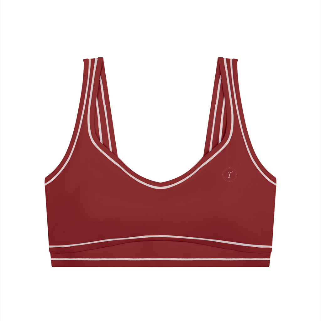 T-ToP Women’s Topstitching Yoga Sports Bra