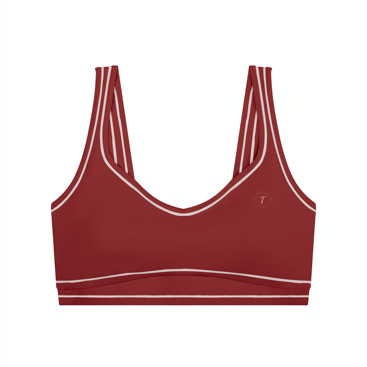 T-ToP Women’s Topstitching Yoga Sports Bra