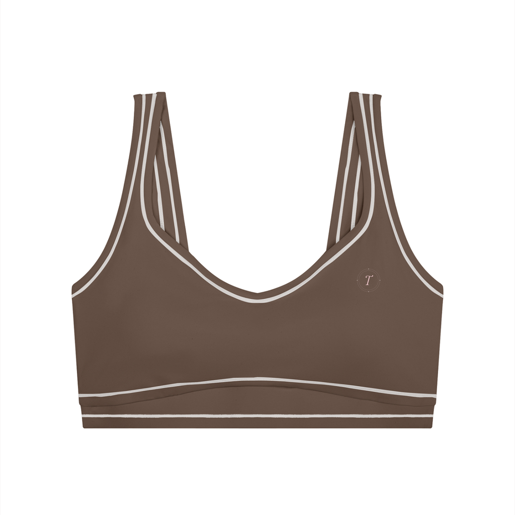 T-ToP Women’s Topstitching Yoga Sports Bra