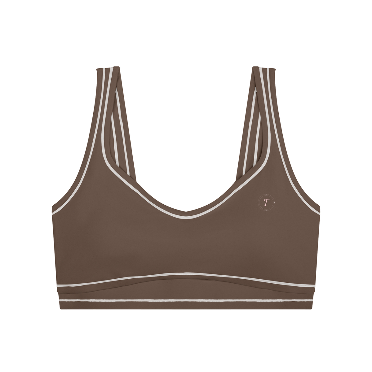 T-ToP Women’s Topstitching Yoga Sports Bra