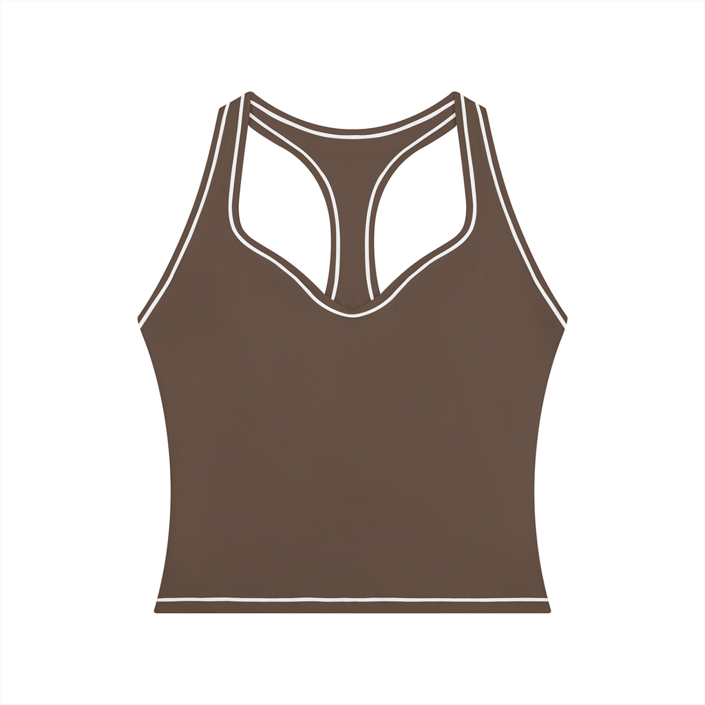 T-ToP Women’s Topstitching Yoga Tank Top