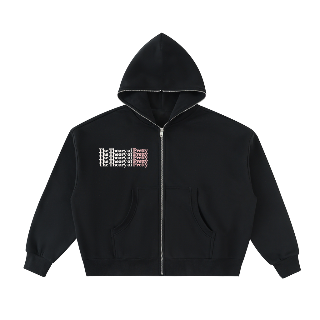 T-ToP Fleeced Full-Zip Boxy Hoodie