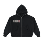 T-ToP Fleeced Full-Zip Boxy Hoodie
