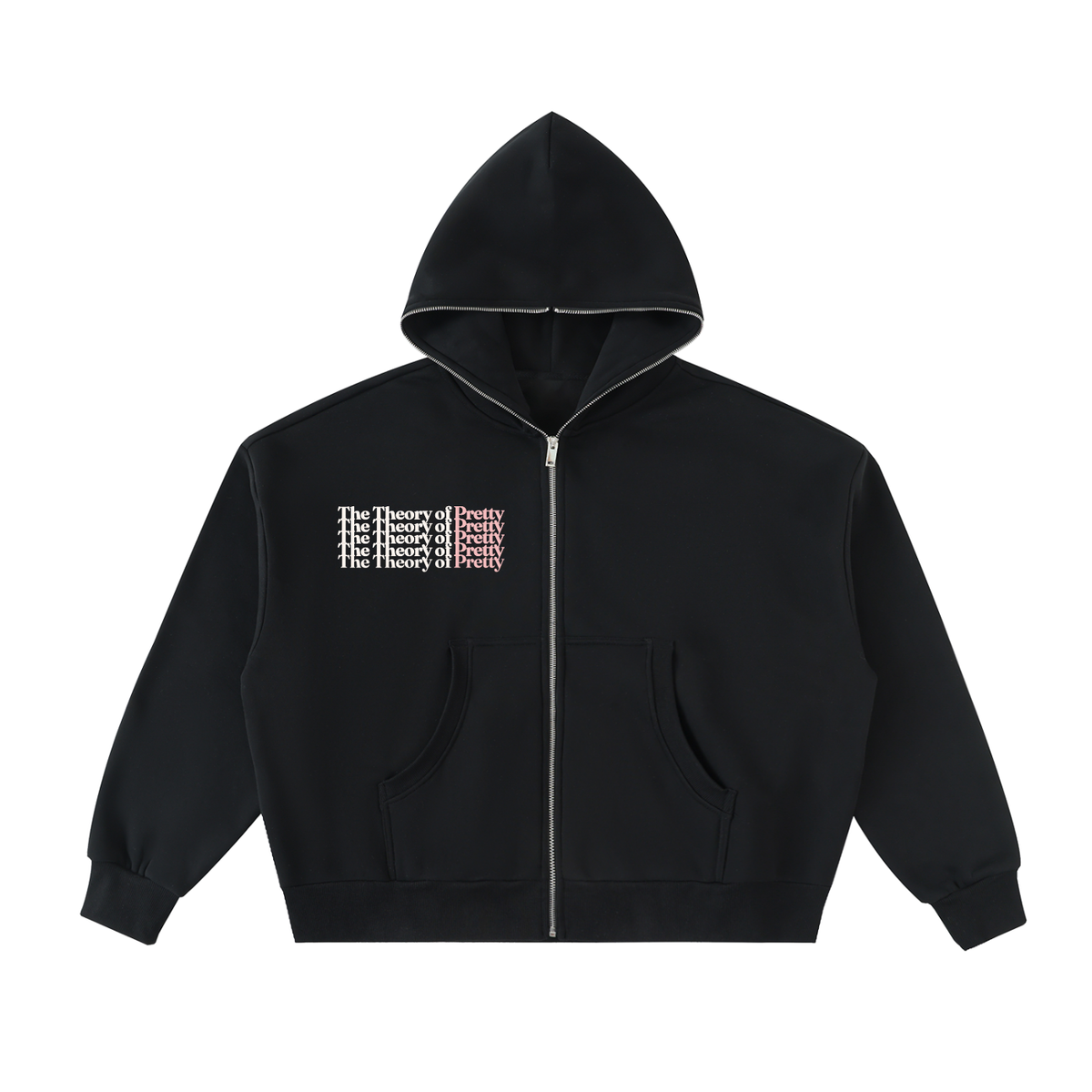 T-ToP Fleeced Full-Zip Boxy Hoodie