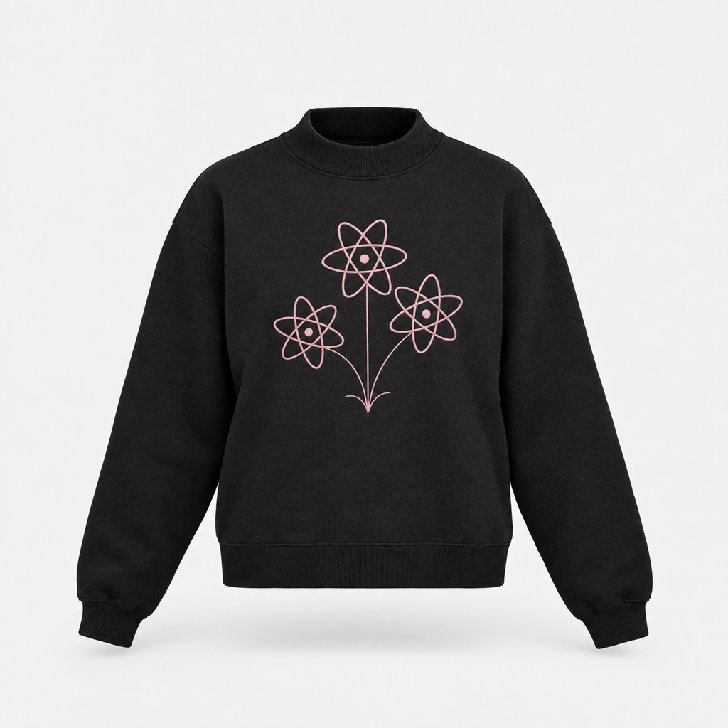 Essential Fleece Mock-Neck Crew Sweatshirt