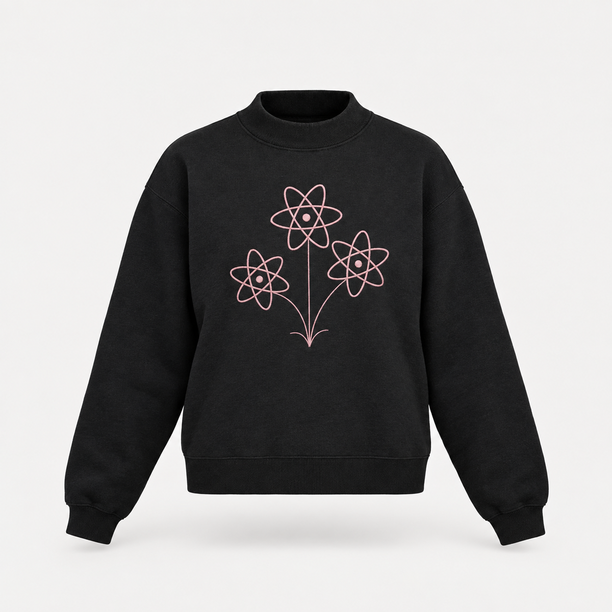 Essential Fleece Mock-Neck Crew Sweatshirt