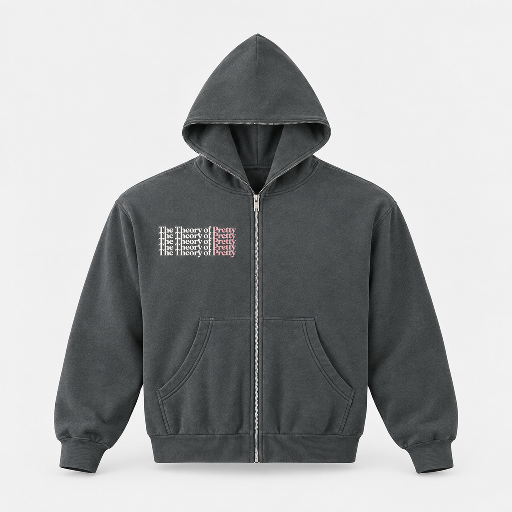 T-ToP Fleeced Full-Zip Boxy Hoodie