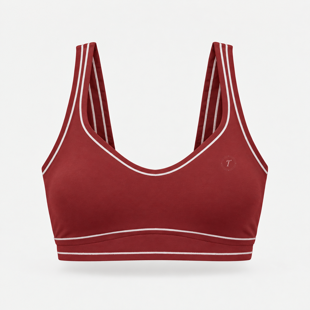 T-ToP Women’s Topstitching Yoga Sports Bra