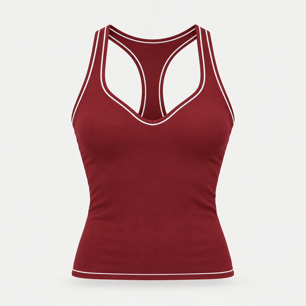 T-ToP Women’s Topstitching Yoga Tank Top
