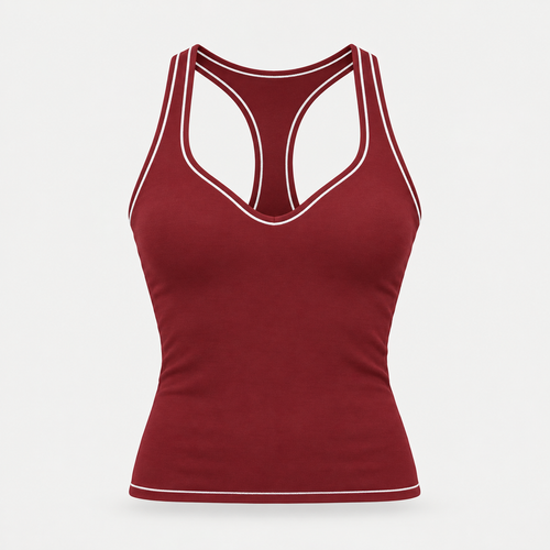 T-ToP Women’s Topstitching Yoga Tank Top