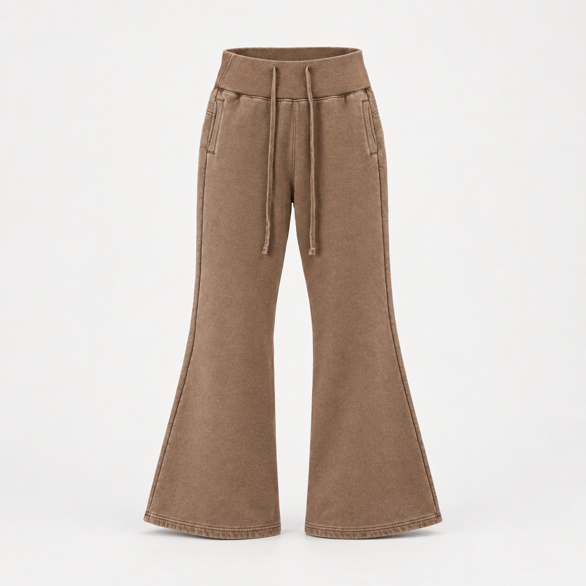 Vintage Washed Flared Fleece Pants