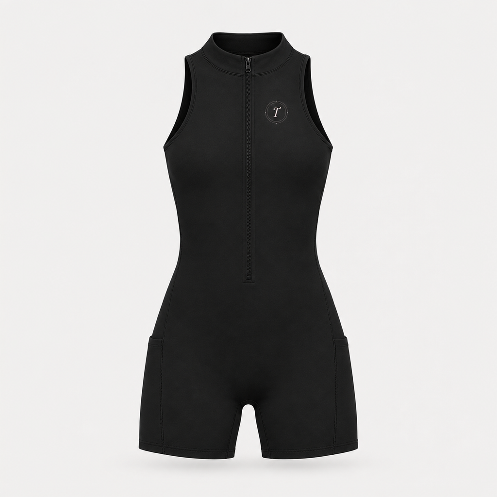 Women’s Quarter-Zip Yoga Romper