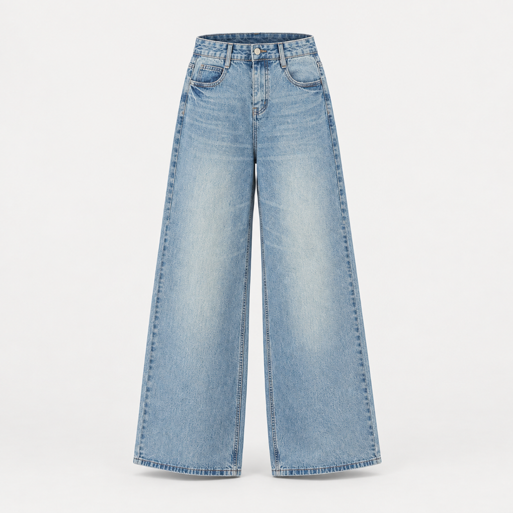 Women’s Vintage Wash Wide Leg Jeans